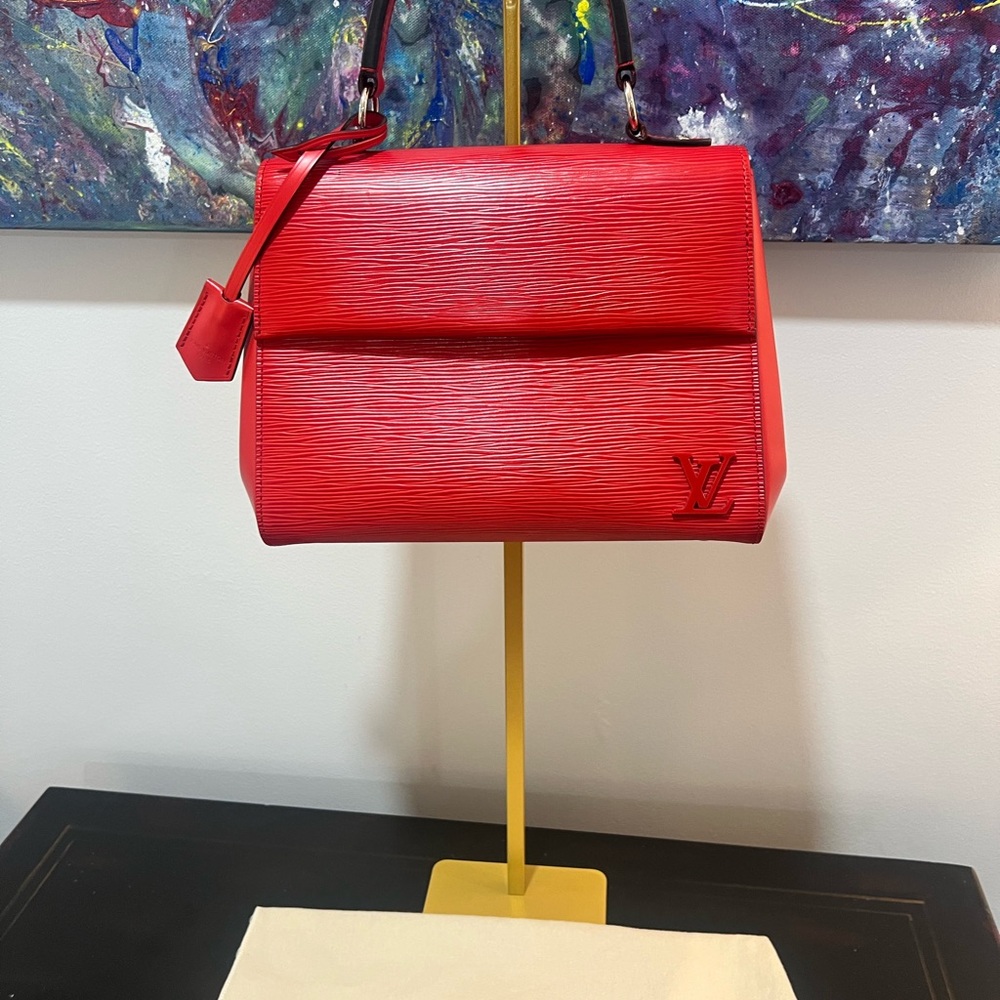 Louis Vuitton Red Epi Leather Cluny medium Top-Handle bag